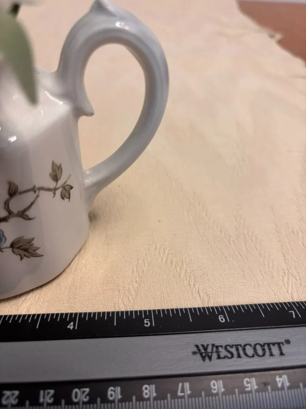 VTG Staffordshire England Blue Blossomtime Ironstone Creamer